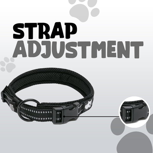 Chai's Choice Dog Collar Small (Black) | Comfortable & Stylish Pet Collar with Adjustable Strap Soft Padded | No-Choke & Quick Release | 3M Reflec...