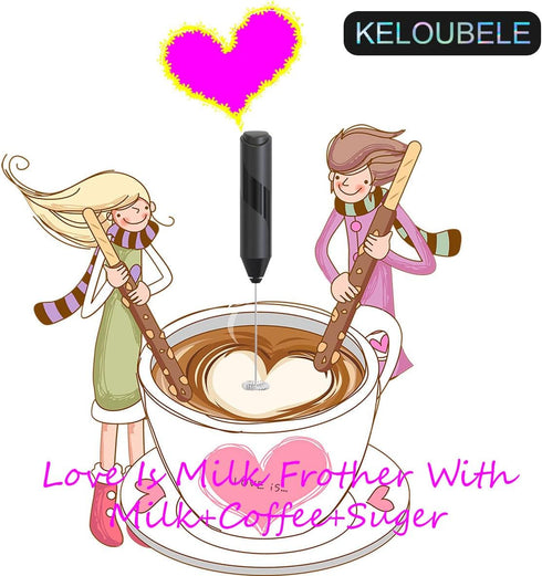 Milk Frother Wand with trip bag trip coffee bag,Handheld Stainless Steel - Battery Operated Coffee, Lattes, Cappuccino, Matcha - Froth Mate Milk &...