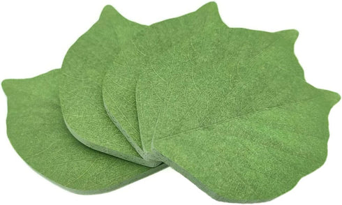 5 Packs Green Leaf-Shaped Sticky Notes Stickers Removable Self-Stick Notes Scratch Pads for Desk Office School Memos...