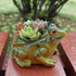 123Arts Resin Frog Shape Succulent Planter Pot Flower Pot Lifelike Frog Planter...