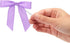 Bright Creations 100 Pack Purple Twist Tie Bows for Treat Bags, 3" Small Satin Ribbons for Craft Decoration, Gift Wrap, Themed Party Favors, Baked...