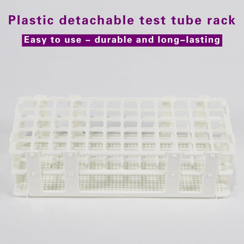 Plastic Test Tube Rack for 16mm Tube, 60 Wells, White,Detachable (60 Hole)...