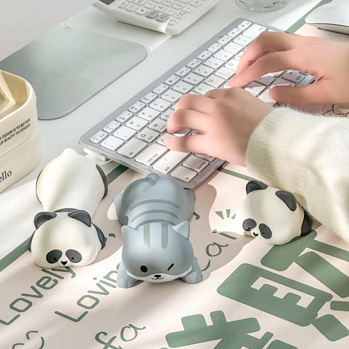 Upgrade Ergonomic Memory Foam Wrist Rest Support for Mouse Computer Arm Rest for Desk Cute Animals Wrist Pad Office Supplies Slow Rising PU Wrist ...