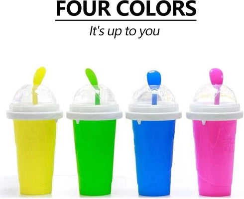 Magic Slushy Maker Cup, Quick Frozen Smoothies Cup,Cooling Cup Double Layer Squeeze Cup,Homemade Milk Shake Ice Cream Maker diy for Kids and Famli...