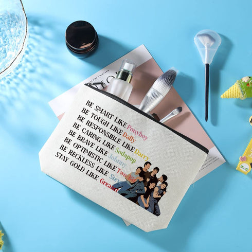 Makeup Bag, Waterproof Cosmetic Case for Travel, Stay-Gold Gift for Her, Women Movie Lovers, Smart Like Pony-boy Design, Organized Toiletry Bag......