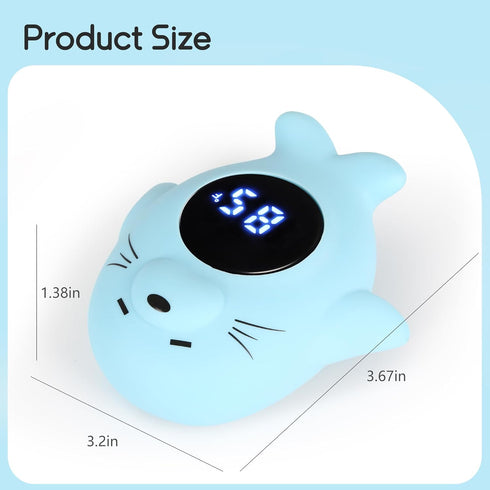 Baby Bath Thermometer & Room Thermometer for Infants - Bath Tub Water Temperature Thermometer with Safety Temp Warning - Otter Floating Bath Toy f...