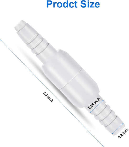 Oxygen Tubing Connectors 360° Swivel Cannula Connector Oxygen Hose Connectors Oxygen Straight Connectors for O2 Tubing Avoid Tube Tangles(White-10...