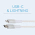 Realm USB-C to Lightning Cable, MFi Certified Lightning Cable, Nylon Braided Type C to Lightning Cable, iPhone 12 Charger Cable, White...