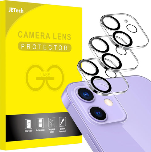JETech Camera Lens Protector for iPhone 11 6.1-Inch and iPhone 12 mini 5.4-Inch, 9H Tempered Glass, HD Clear, Anti-Scratch, Case Friendly, Does No...