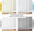 NICETOWN White Linen Sheer Curtains 90" Length, Rod Pocket & Back Tab Window Treatments Semi Sheer Curtain Drapes Privacy with Light Through for L...