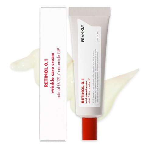 FRANKLY Retinol 0.1 Cream - Beginner Retinol | Anti-Aging, Skin Lifting & Restoration | Acne-Prone Skin | Enriched with Ceramides & Natural Ginsen...