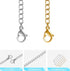 Necklace Extender, 12 PCS Chain Extenders for Necklaces, Premium Stainless Steel Jewelry Bracelet Anklet Necklace Extenders (6 Gold, 6 Silver), Le...