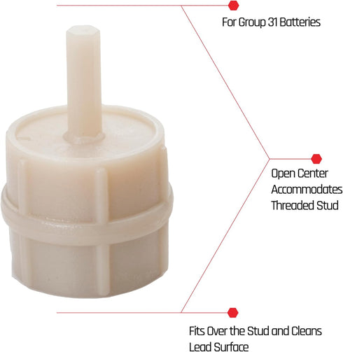 EZ RED 505BTSSHQD Shaft Battery Term Cleaner, Steel...