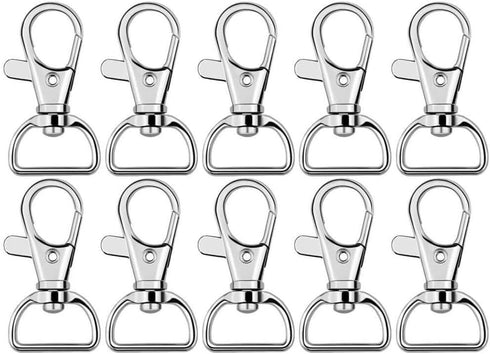 60Pcs Swivel Snap Hooks,Metal Swivel Lanyard Snap Hook for Keychain Lanyard,Crafts Supplies,1” (25 mm) Inside Width...