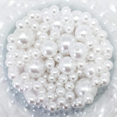Pearls Beads, LOLASATURDAYS 850 pcs 8mm 14mm 18mm Pearl Beads for Jewelry Making, Pearls for Crafts, perlas, Pearl Beads for Crafting, perlas para...