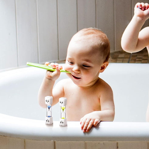 Weewooday 4 Pieces Toothbrush Timer for Kids 2 Minute Sand Timer Smile Pattern Tooth Brushing for Proper Tooth Brushing Boys Girls Oral Hygiene Pa...