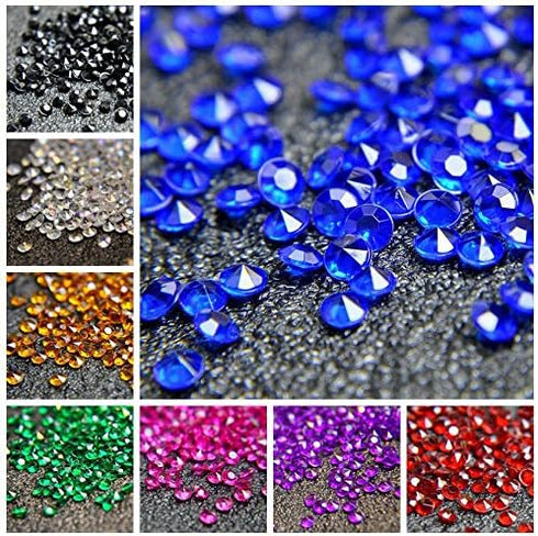 5000 pcs/Pack Wedding Table Scatter Confetti Crystals Acrylic Diamonds 6 mm Rhinestones for Wedding, Bridal Shower, Vase Beads Decorations (6mm, L...
