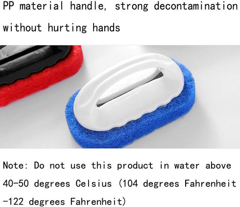 Sponge Brush Home Kitchen Powerful Decontamination Cleaning Brush Bathtub Brush (3pc,Sponge Brushes-Blue)...