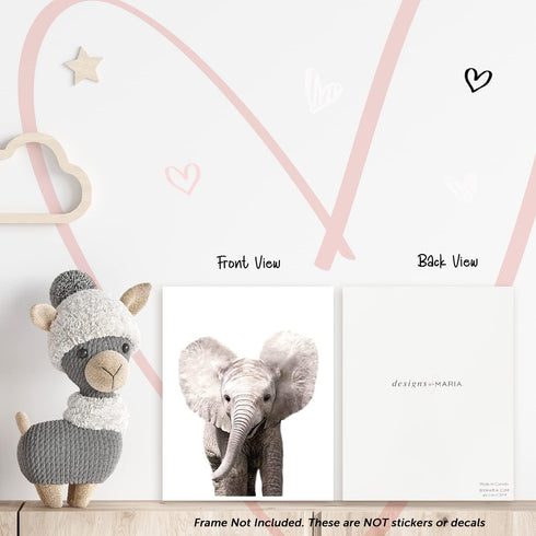 Safari Baby Animals Nursery Decor Art - Set of 4 UNFRAMED Wall Prints 8x10...