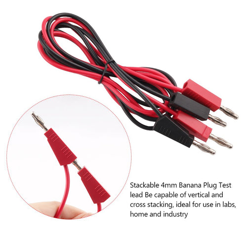 Multimeter Leads, Electrical Test Lead Kit - Banana to Alligator Clips, Banana to Banana Plugs, Banana to Plounger Mini Hooks Multimeter Leads Set...
