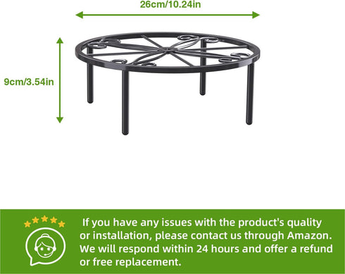 10.24IN Short Plant Stand-Heavy Duty Flower Pot Stand, Potted Plant Holder, Anti-rust Metal Plant Pot Shelf for Room Indoor and Outdoor Courtyard,...