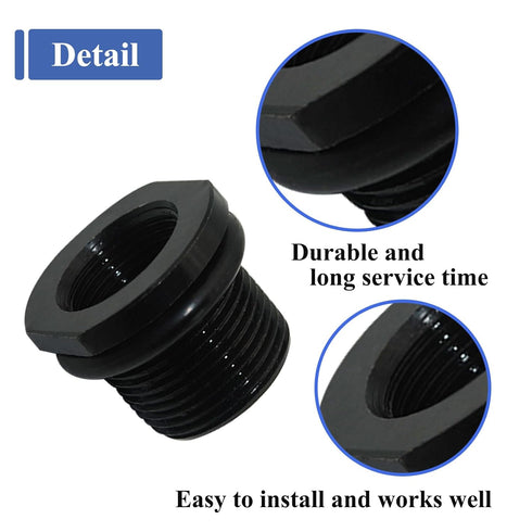 2 Pcs Thread Adapters and Metal Washers, Replacement Kit, 1/2 * 28, 5/8 * 24, black...