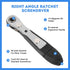 Right Angle Screwdriver,42 PCS 1/4 Mini Ratchet Set,90 Degree Offset Ratcheting Wrench,Hex/Torx/Slotted/Phillips Magnetic Bits,Stocking Stuffers f...