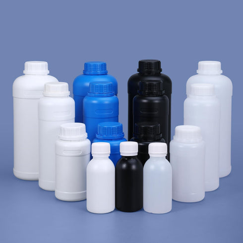 PE Plastic Food Grade Bottles, Wide Mouth Lab Reagent Bottle, Liquid/Solid Sample Seal Sample Storage Container Chemical Bottle (Translucent, 34oz...