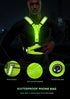 LED Reflective Vest Running Gear, USB Rechargeable Light Up Running Vest Chest Phone Holder for Runners Night Walking,6-11hrs Light Adjustable Wai...