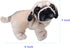 Lifelike Pug Dog Stuffed Animal Animated Plush Puppy Toy Doll Super Realistic Dogs Act Like Real Excellent Gifts for Kids Birthday Party Dog Colle...