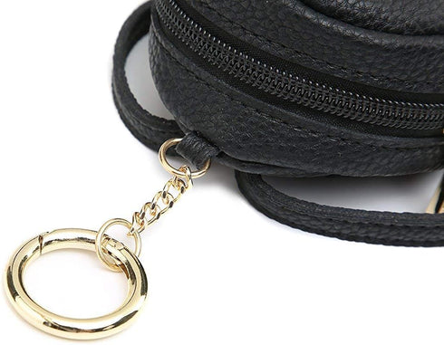 purifyou Premium Leather Pacifier and Nipple Shield Cases - Set of 2 Black & Beige | Case for Diaper Bag & Stroller | Pacifier Box for Travel | Ke...