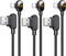 (3 Pack) USB 90 Degree Right Angle Design Game Cable LED Nylon Braided Sync Charge Double Size USB Data 4FT/1.2M Cable Compatible New PhoneiPad Pr...
