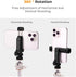 K&F Concept Phone Tripod Mount, Universal Smartphone Adapter with 2 Cold Shoe Mount, Adjustable Cellphone Holder for Horizontal and Vertical Shoot...