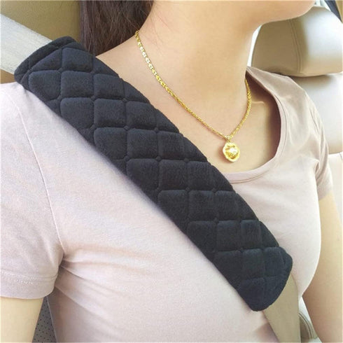 2 PCS Car Seat Belt Pads Cover, Seat Belt Shoulder Strap Covers Protector to Release Stress to Your Neck and Shoulder for a Safety Driving (Black)...