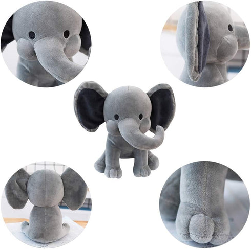 Stuffed Elephant Animal Plush Toys 9 Inch (Gray)...