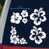 Hibiscus Decal 4 Pack, Hawaiian Hibiscus Flower Decals (Hibiscus White, Small ~3.5")...