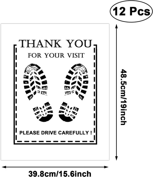 Car Paper Floor Mats 12Pcs White Disposable Floor Cars Detailing Portable Vehicle Foot Pads Car Wash Automotive Floor Mat Protector for Car Vehicl...