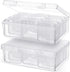 Blulu 24 Pcs Small Bead Organizer Plastic Bead Storage Containers Clear Plastic Storage Case Craft Containers with 2 Pcs Hinged Lid Clear Craft Ca...