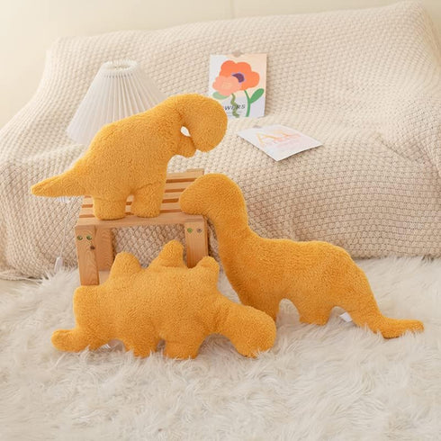 Tyrannosaurus Dino Nugget Pillow, 18 inch Dinosaur Chicken Nugget Pillow Stuffed Animal Plush Toy, Dino Nugget Plush Dinosaur Theme Party Decorati...