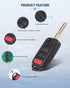 ECCPP Key Fob Shell Case Replacement for 1PC 4 Buttons Replacement Uncut Keyless Entry Remote Control Car for Mercedes-Benz AMG/ S500/ SL500/ SLK2...
