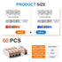 Lever Wire Connectors,KLMNDUO 60pcs 1 to 1 Inline Electrical Wire Connector kit for Quick Connect?1 Conductor Compact Wire Connectors Splicing Con...