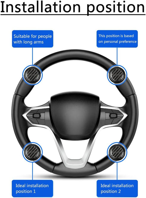 Steering Wheel Knob Spinner Compatible with Any Steering Wheels,Carbon fiber and metal ball bearing knob for Car, Trucks,ractor, Mower, Boat - Man...