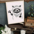 Raccoon Stencil 11.8×11.8inch Reusable Raccoon Animal Painting Stencils with Paint Brush for DIY Crafts Home Decor Wood Fabric Wall Glass Furnitur...