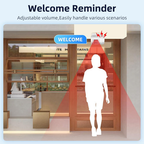 PIR Motion Sensor Door Bell Shop Visitor Alert Chime Dingdong Welcome Alarm Burglar motion detector...