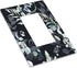 Decorative Switch Plate Covers Boho Black/Grey Eucalyptus Leaf Floral 1 Gang Single Decora GFCI Device Light Switch Cover 1 Rocker Outlet Wall Pla...