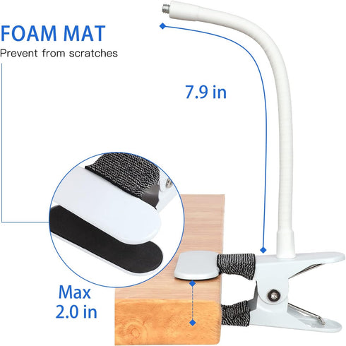 iTODOS 2Pack Baby Monitor Mount Compatible with Nanit Pro Smart Baby Monitor & Flex Stand Baby Monitor, 8inches Flexible Arm Monitor Accessory,Att...