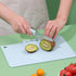 Kitchen Plastic Cutting Board, Reusable Plastic Utility Cutting Board Multifunctional Portable Fruit Chopping Board with Knife Hanging Hole for Ki...