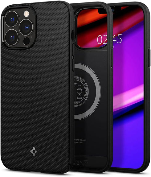 Spigen Mag Armor (MagFit) Compatible with MagSafe Designed for iPhone 13 Pro Max Case (2020) - Matte Black...