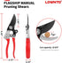 Pruning Shears for Gardening 5/8" Tree and Branch Garden Clippers - Plant Cutter Scissors with PTFE Resist-rust, Non-stick Coating Steel Blades, H...
