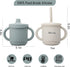 Silicone Sippy Cup for Toddler, Transition Straw Cups for baby 12 months +, Unbreakable Kids Cups 3 in 1, 2 Pack Dishwasher & Microwave Safe, BPA ...
